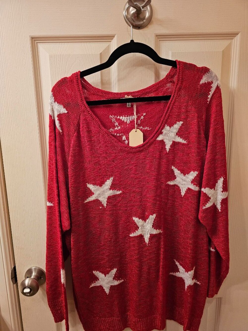 NWT Jodifl Medium Red Sweater w / Stars